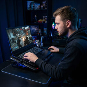 Wozinsky WDCX-015 StormPad RGB Gaming Cooling Laptop Stand - juodos spalvos - Image 6