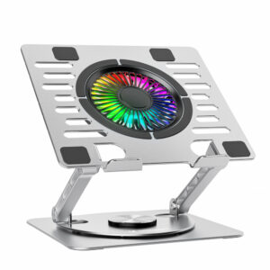 Wozinsky WDCX-X16-AS CoolBase RGB 360° cooling stand for laptop and tablet - silver - Image 2