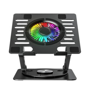 Wozinsky WDCX-X16-AS CoolBase RGB 360° Cooling Stand for Laptop and Tablet - juodos spalvos - Image 6