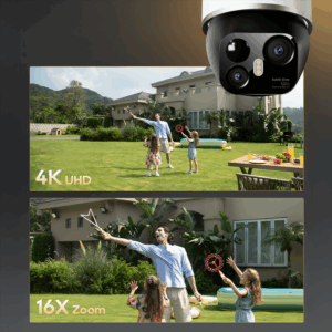 Kamera zewnętrzna Dreame Navo Elite 1 Outcam 360° z panelem solarnym - baltos spalvos - Image 7