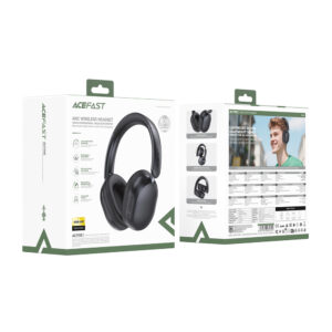 Acefast H12 Wireless On-Ear Bluetooth 5.4 ausinės with ANC - juodos spalvos - Image 6