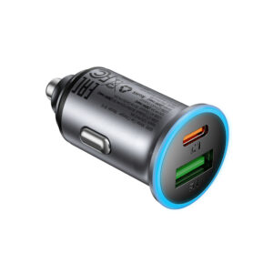 Acefast B15 65W USB-A + USB-C automobilinis įkroviklis - pilkos spalvos - Image 2