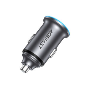 Acefast B15 65W USB-A + USB-C automobilinis įkroviklis - pilkos spalvos - Image 4