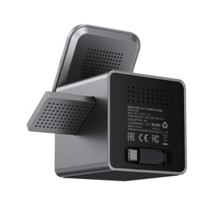 Acefast E34 22.5W 3-in-1 inductive charger with built-in cable for smartphone and smartwatch - pilkos spalvos - Image 4