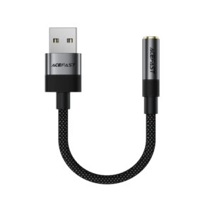 Acefast J13 USB-A to 3.5mm mini jack adapter - juodos spalvos - Image 2