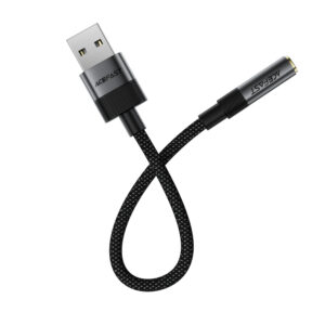 Acefast J13 USB-A to 3.5mm mini jack adapter - juodos spalvos - Image 3