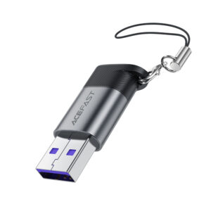 Acefast J8 USB-C - USB-A Adapter - pilkos spalvos - Image 2