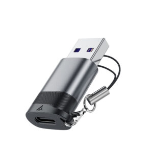 Acefast J8 USB-C - USB-A Adapter - pilkos spalvos - Image 3