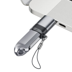 Acefast J8 USB-C - USB-A Adapter - pilkos spalvos - Image 4