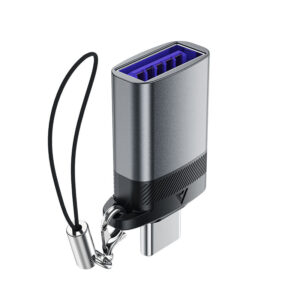 Acefast J7 USB-A - USB-C Adapter - pilkos spalvos
