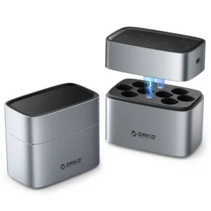 Orico EV8 AA Lithium Battery Charger with Storage Function - sidabro spalvos - Image 3