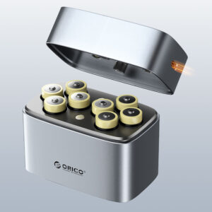 Orico EV8 AA Lithium Battery Charger with Storage Function - sidabro spalvos - Image 9