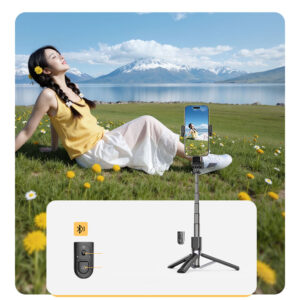 Selfie stick Orico SPV90 aluminum mini tripod Bluetooth 360 degree rotation - juodos spalvos - Image 5