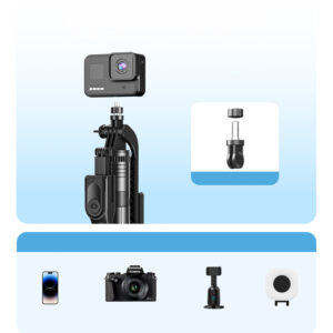 Selfie stick Orico SPM175 tripod 1/4" for phone camera with 360 degree rotation Bluetooth 5.2 - juodos spalvos - Image 7