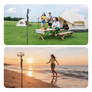 Selfie stick Orico SPM215 tripod 1/4" for phone camera with 360-degree rotation Bluetooth 5.2 - juodos spalvos - Image 9