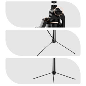 Selfie stick Orico SPM170 tripod 1/4" for phone camera Bluetooth 5.2 - juodos spalvos - Image 3