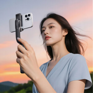 Selfie stick Orico SPN100 1/4" tripod for phone camera with 360 degree rotation Bluetooth 5.2 - juodos spalvos - Image 2