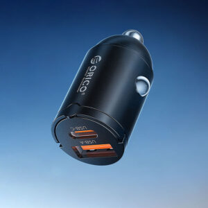 Orico MiniRing 30W USB-A + USB-C automobilinis įkroviklis - juodos spalvos - Image 3