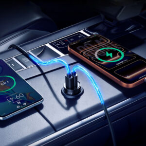 Orico MiniRing 30W USB-A + USB-C automobilinis įkroviklis - juodos spalvos - Image 5