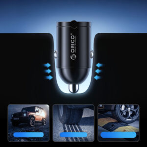 Orico MiniRing 30W USB-A + USB-C automobilinis įkroviklis - juodos spalvos - Image 6