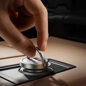Orico MiniRing Pro 45W USB-A + USB-C automobilinis įkroviklis - sidabro spalvos - Image 9