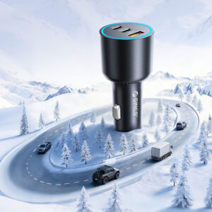 Orico HyperDrive 165W USB-A + 2x USB-C automobilinis įkroviklis - juodos spalvos - Image 9