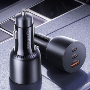 Orico PowerLink 165W USB-A + 2x USB-C automobilinis įkroviklis - juodos spalvos - Image 3