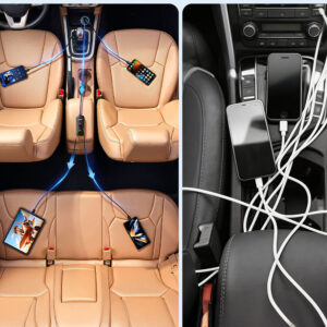 Orico ChargeClip 108W automobilinis įkroviklis 2x USB-A + 4x USB-C with Clip - juodos spalvos - Image 5