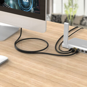Orico PUG-C7 CAT7 10Gbps RJ45 Ethernet Network Cable Internet LAN Round 2m - juodos spalvos - Image 8