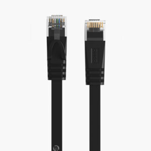 Kabel sieciowy Ethernet Orico PUG-C7B CAT7 10Gbps RJ45 internetowy LAN płaski 8 m - juodos spalvos - Image 2