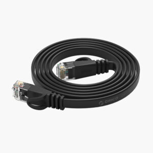 Kabel sieciowy Ethernet Orico PUG-C7B CAT7 10Gbps RJ45 internetowy LAN płaski 8 m - juodos spalvos - Image 6