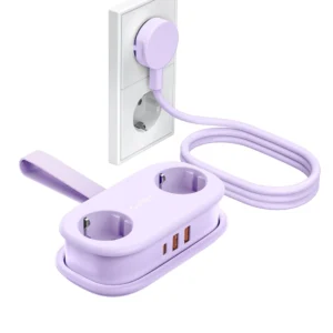 Orico AP3 20W GaN 5in1 Power Strip 2x AC + 2x USB-A + 1x USB-C - violetinės spalvos