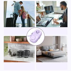 Orico AP3 20W GaN 5in1 Power Strip 2x AC + 2x USB-A + 1x USB-C - violetinės spalvos - Image 5