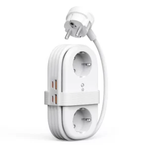 Orico AP3 20W GaN 5in1 Power Strip 2x AC + 2x USB-A + 1x USB-C - baltos spalvos