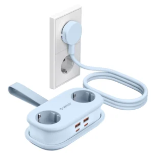 Orico AP3 65W GaN 6in1 Power Strip 2x AC + 2x USB-A + 2x USB-C - Blue - Image 2