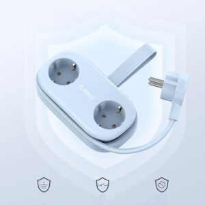 Orico AP3 65W GaN 6in1 Power Strip 2x AC + 2x USB-A + 2x USB-C - Blue - Image 3
