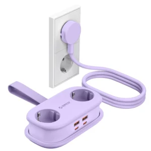 Orico AP3 65W GaN 6in1 Power Strip 2x AC + 2x USB-A + 2x USB-C - violetinės spalvos - Image 2