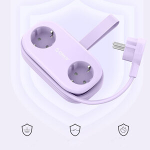 Orico AP3 65W GaN 6in1 Power Strip 2x AC + 2x USB-A + 2x USB-C - violetinės spalvos - Image 3
