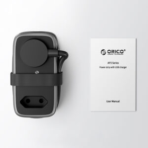 Orico AP3 65W GaN 6in1 Power Strip 2x AC + 2x USB-A + 2x USB-C - juodos spalvos - Image 2
