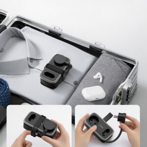 Orico AP3 65W GaN 6in1 Power Strip 2x AC + 2x USB-A + 2x USB-C - juodos spalvos - Image 5