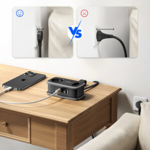 Orico AP3 65W GaN 6in1 Power Strip 2x AC + 2x USB-A + 2x USB-C - juodos spalvos - Image 6
