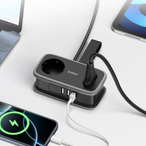 Orico AP3 65W GaN 6in1 Power Strip 2x AC + 2x USB-A + 2x USB-C - juodos spalvos - Image 7