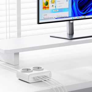 Orico PDC25 25W 6in1 Power Strip 2x AC + 2x USB-A + 2x USB-C - baltos spalvos - Image 3