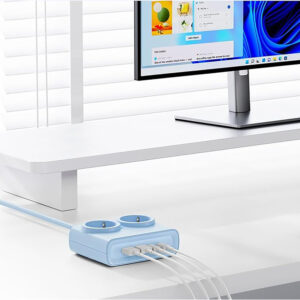 Orico PDC25 25W 6in1 Power Strip 2x AC + 2x USB-A + 2x USB-C - Blue - Image 2