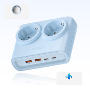 Orico PDC25 25W 6in1 Power Strip 2x AC + 2x USB-A + 2x USB-C - Blue - Image 3