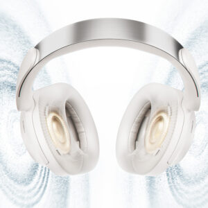 QCY H3S Wireless On-Ear ausinės with LDAC and ANC Noise Cancellation - baltos spalvos - Image 9