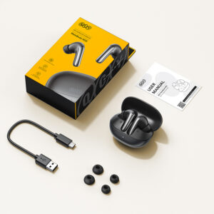 QCY MeloBuds N20 Wireless In-Ear Noise Cancelling ANC ausinės - juodos spalvos - Image 8
