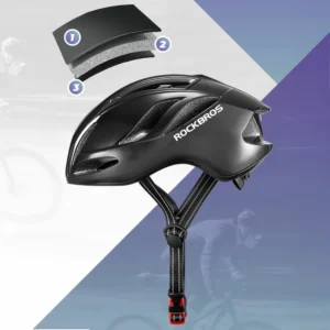 Rockbros TS-42 lightweight dviratininko šalmas 58-62 cm - titanium - Image 3