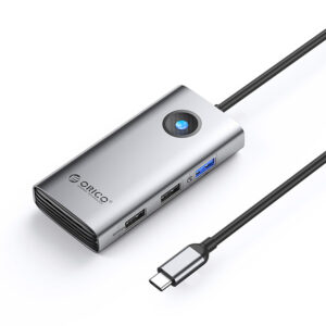 Orico PW11-5P USB-C Hub Docking Station 1x USB-A 3.0 + 2x USB-A 2.0 + 1x USB-C PD + 1x HDMI - pilkos spalvos