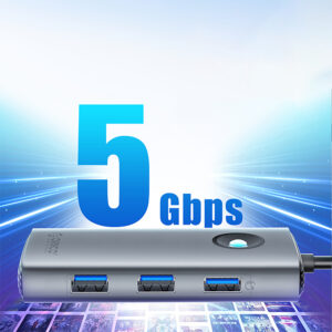 Orico PW11-5P USB-C Hub Docking Station 1x USB-A 3.0 + 2x USB-A 2.0 + 1x USB-C PD + 1x HDMI - pilkos spalvos - Image 3